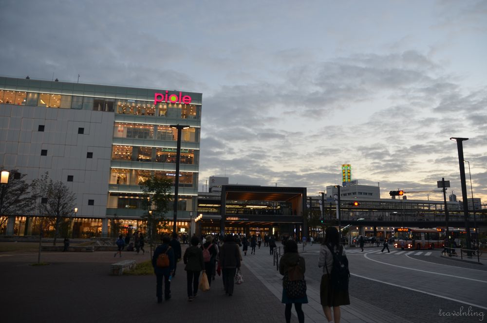 himeji station in the evening