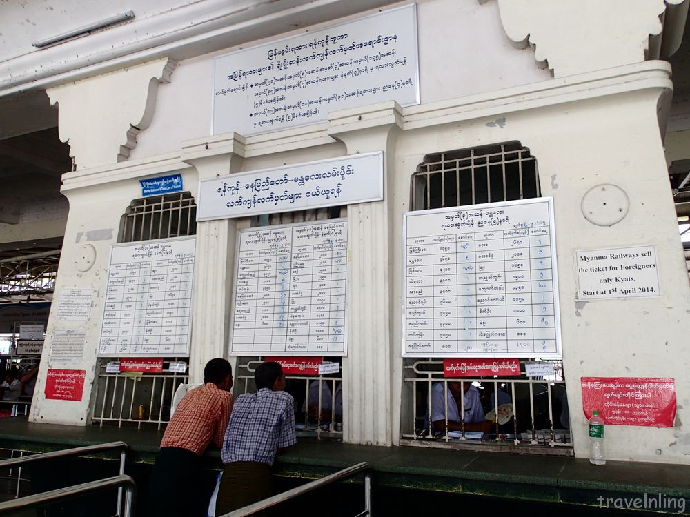 Yangon Train Station Ticket Info