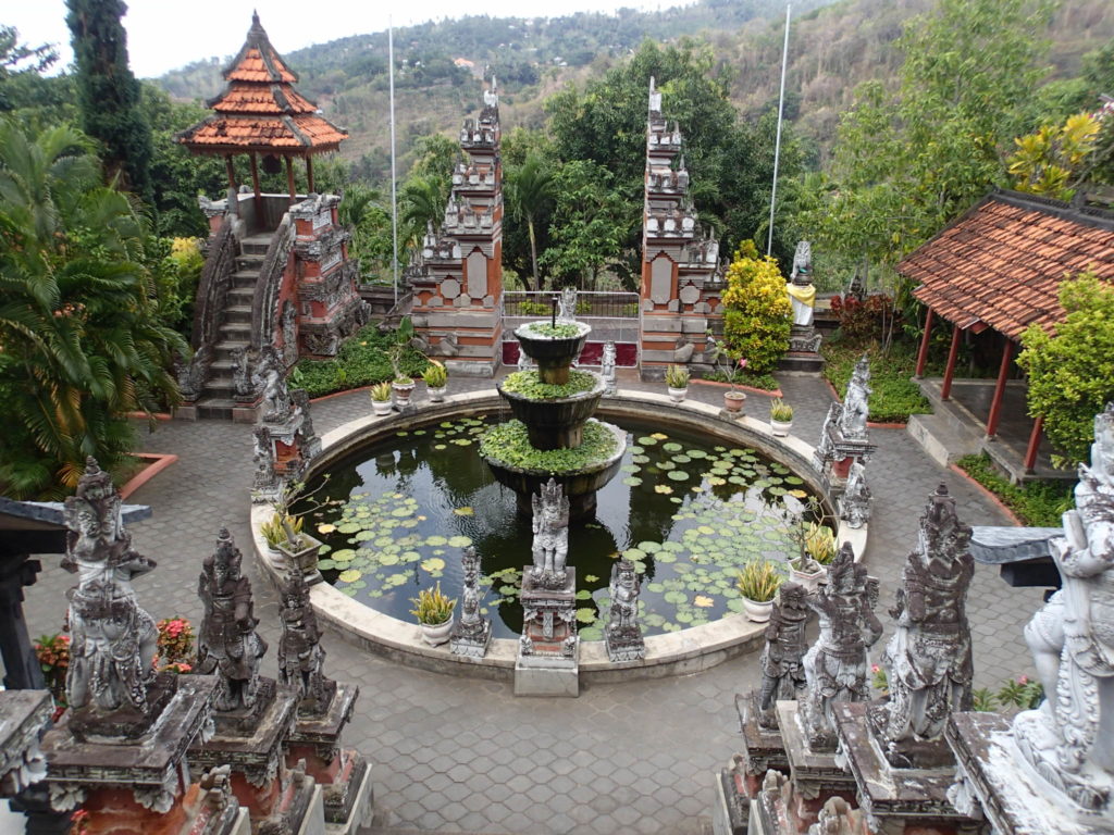 Banjar Buddhist Temple Lovina Bali pond