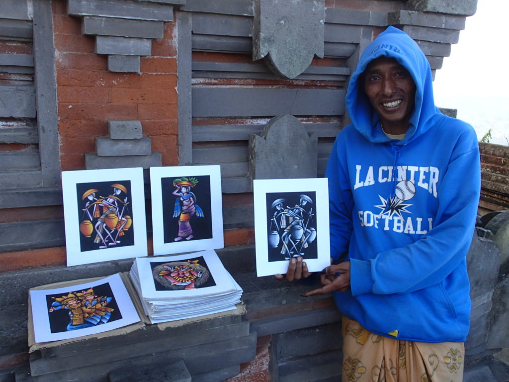 Batur temple Kintamani painting seller