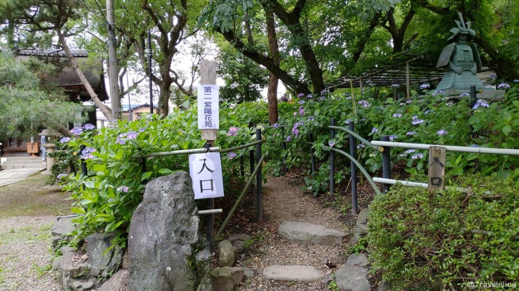 Fujimori Shrine Kyoto Hydrangeas garden 2 entrance