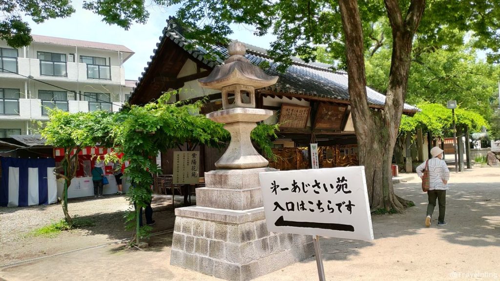 Fujimori Shrine Kyoto Hydrangeas garden entrance