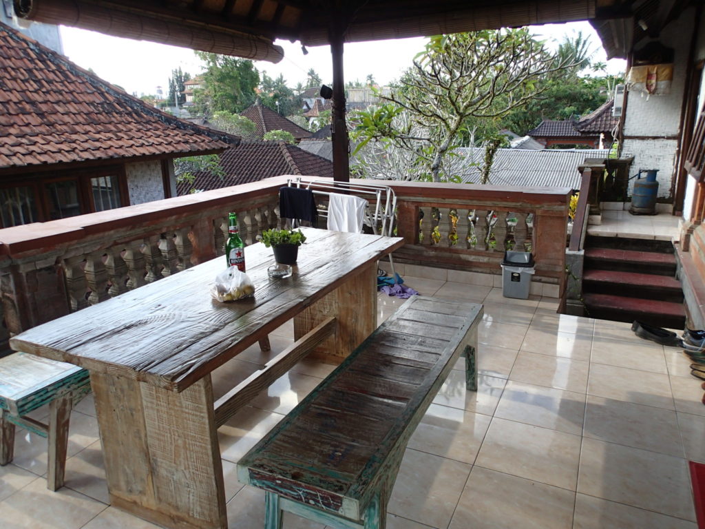 In Da Lodge Ubud Bali dorm balcony