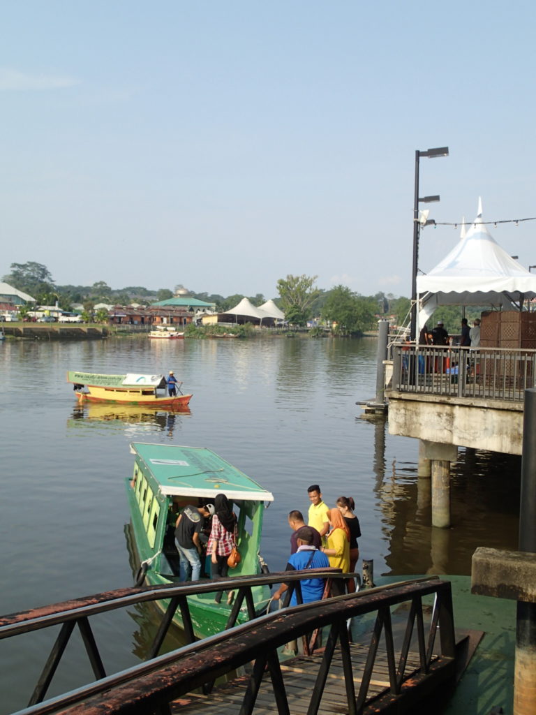 Kuching waterfront boats