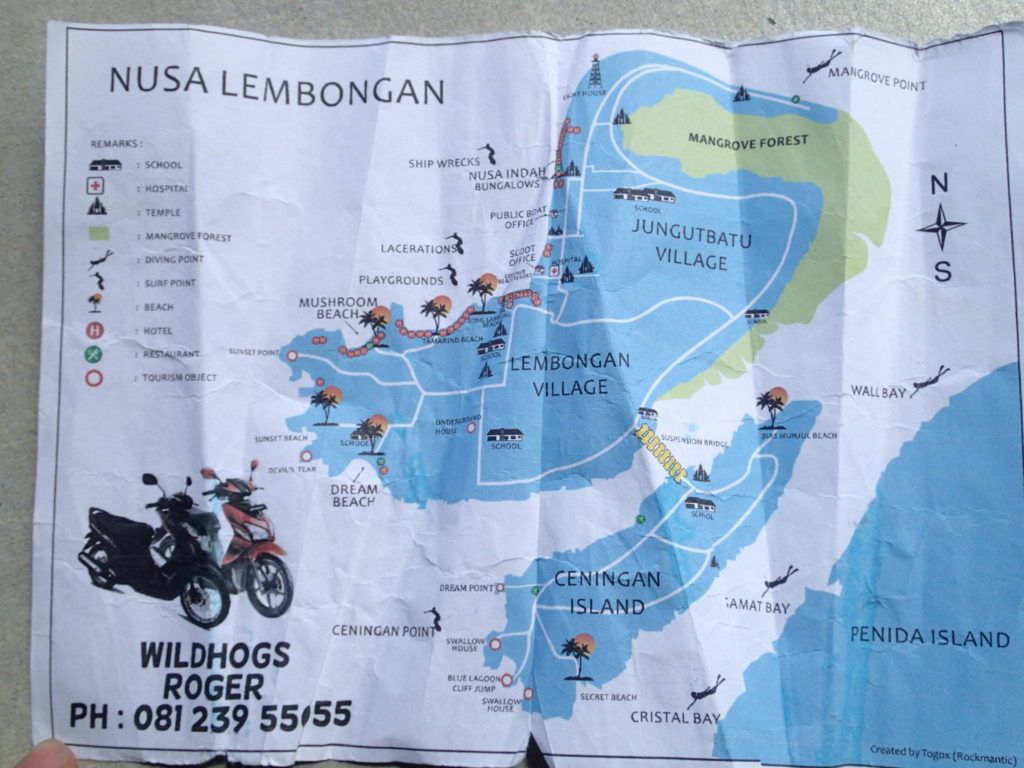 Lembongan bali motor map