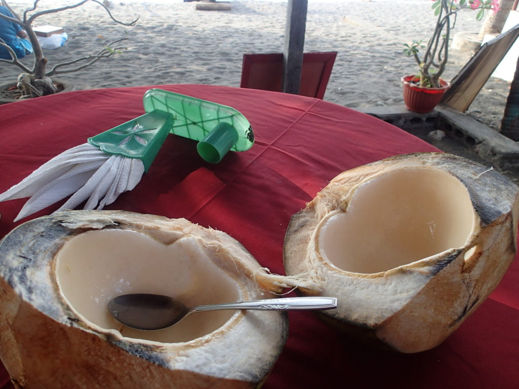 Lovina beach Bali coconut meat