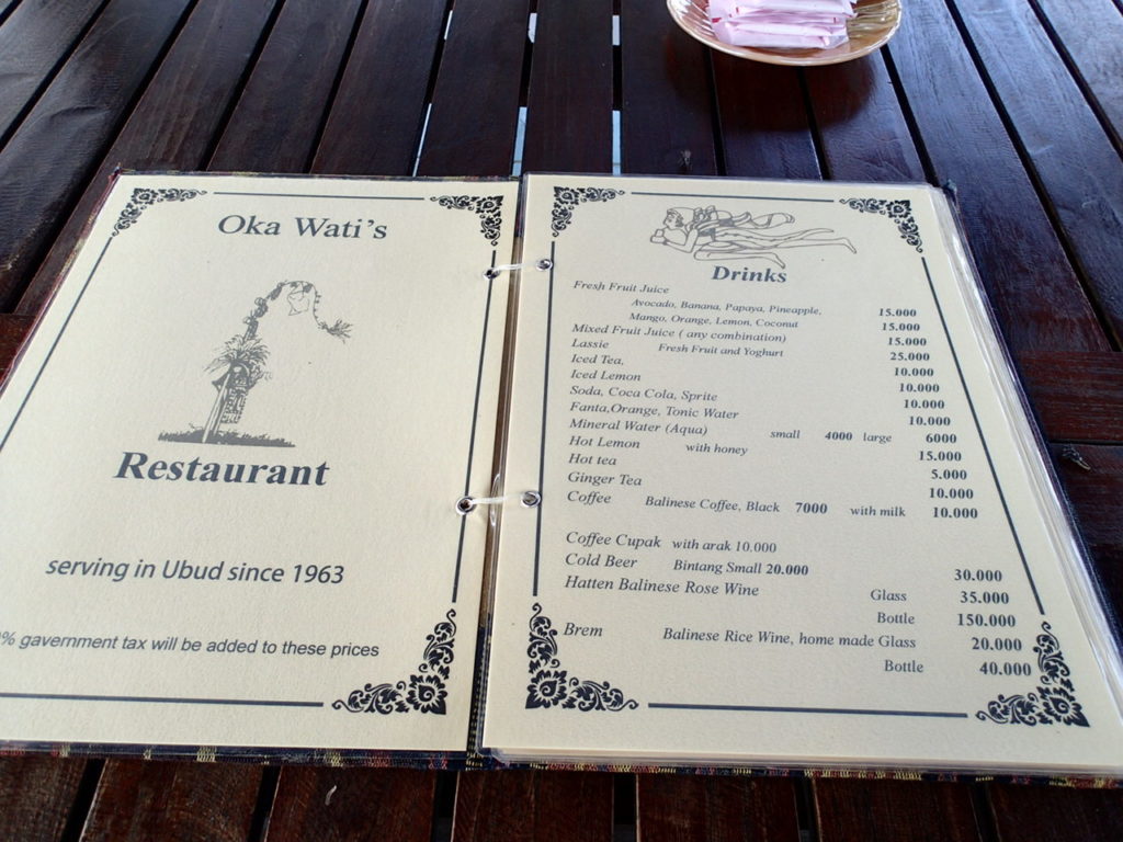 Okawati menu ubud 2