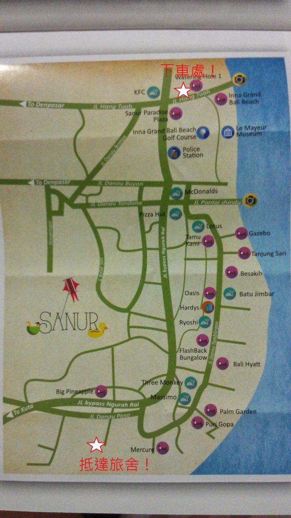 Sanur map