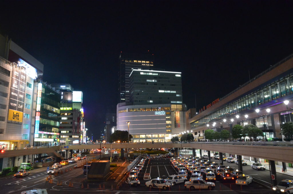 Sendai station night