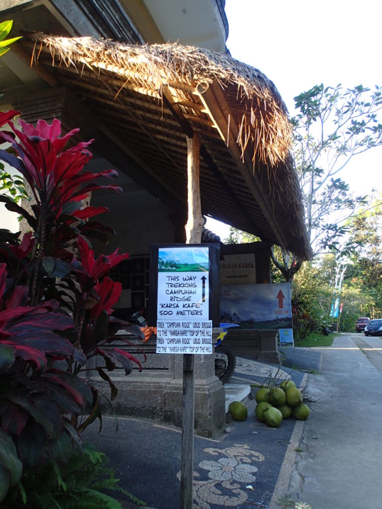 Sign to Karsa Kafe Ubud