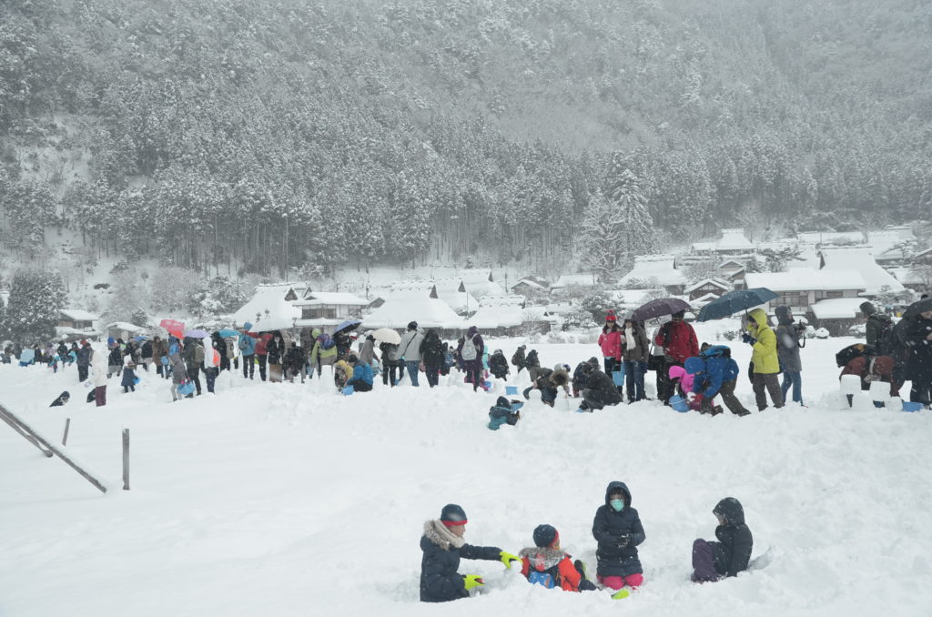 Snow Lantern Festival Miyama Kyoto kids