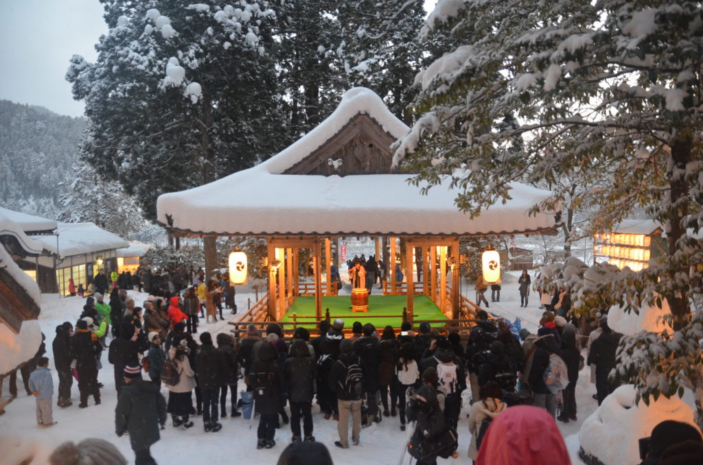 Snow Lantern Festival Miyama Kyoto temple