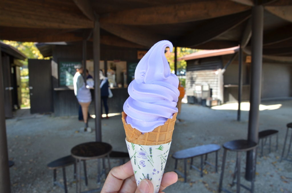 Tomita Farm Furano Hokkaido lavender ice cream