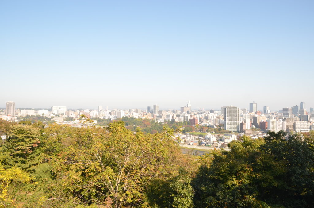 View from Sendai castle