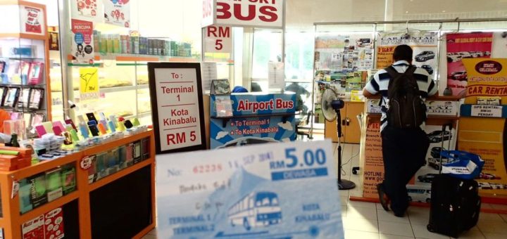 Airport Bus Ticket Booth KK Sabah