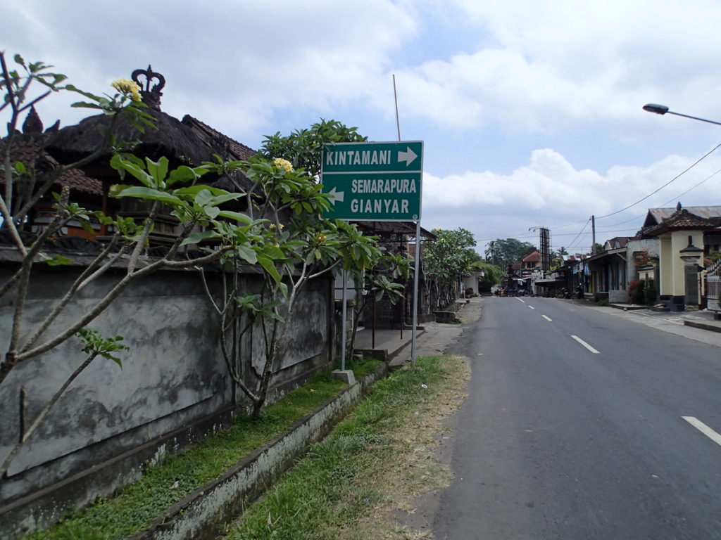 sign to Gianyar Bali