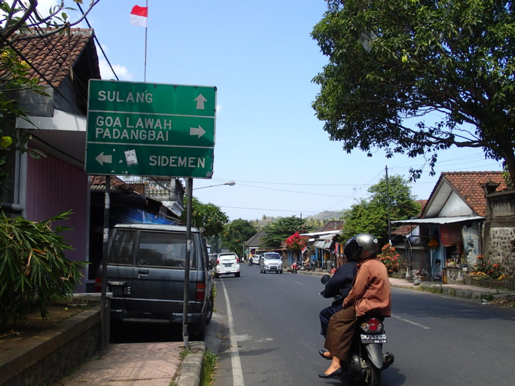 sign to Padangbai Bali