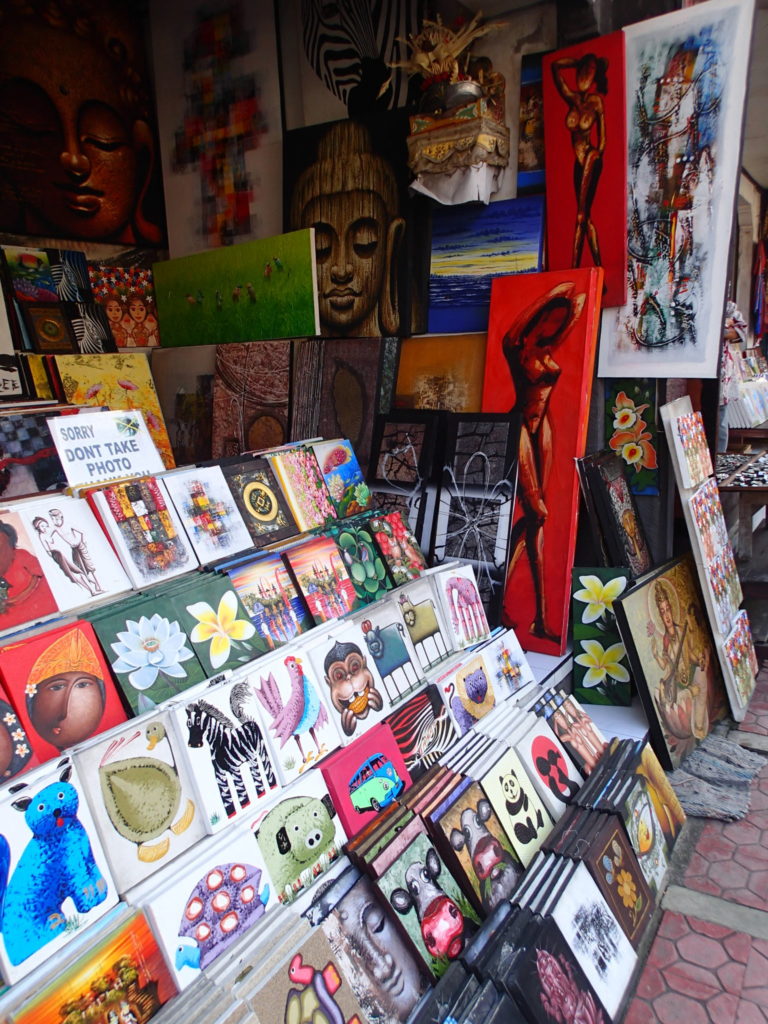 ubud market bali painting